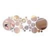 26/32-Piece Round Mirror Wall Stickers - 3D Decorative Set: Small and Large Circles, Large Circle 15cm