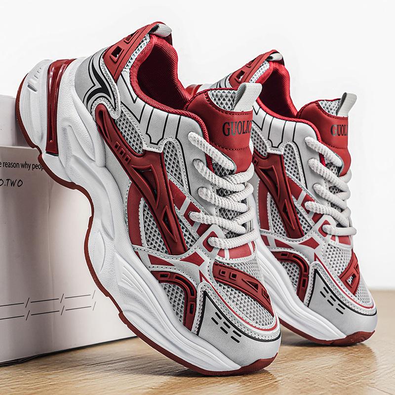Men's shoes spring and summer breathable ultra-light soft sole non-slip shock absorption student running casual sports shoes