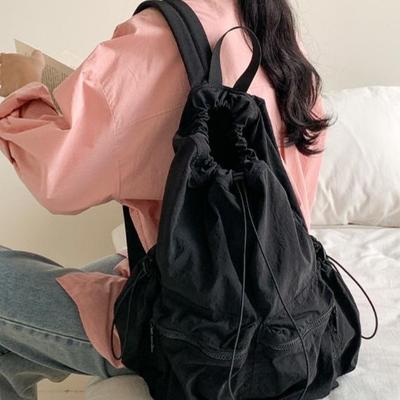Drawstring Backpack Multi-pocket Large-capacity Schoolbag Lightweight Commuting and Travel Backpack