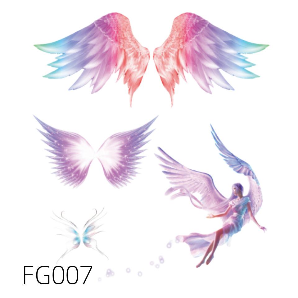 1pc Glitter Gradient Butterfly Wing Tattoo Eyeliner Face Sticker for Kids' Eye Makeup DIY