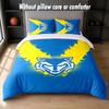 Warrington Wolves Design Bed Bedding Set 1 Duvet Cover + 2 Pillowcases Soft Breathable Household Bed Linens