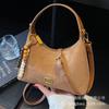 Premium sense niche bag women's autumn and winter retro 2025 new leopard print shoulder messenger bag frosted portable dumpling bag