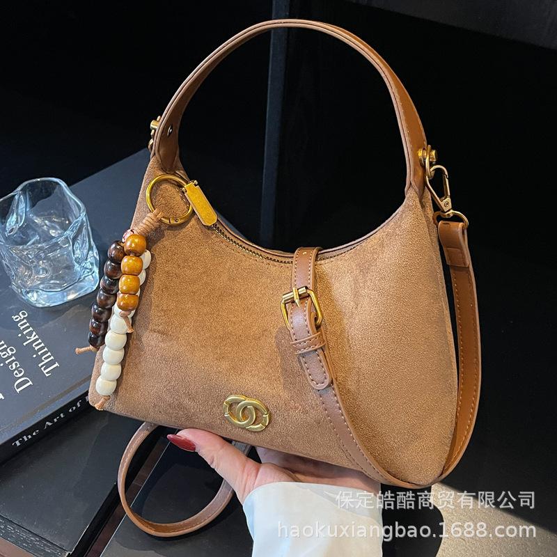 Premium sense niche bag women's autumn and winter retro 2025 new leopard print shoulder messenger bag frosted portable dumpling bag