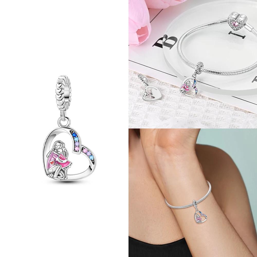 New Charms Bead Copper Pink Butterfly Luminous Firefly Dangle Fit Bangle Bracelet Necklace Diy Jewelry Women Gift