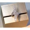 European High-End Zircon Feather Ring: Luxury Geometric Jewelry for Women