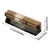 Contemporary Wooden Tabletop Rotating Permanent Calendar With Metal Base Month Week Day Date Display For Gift And Decors