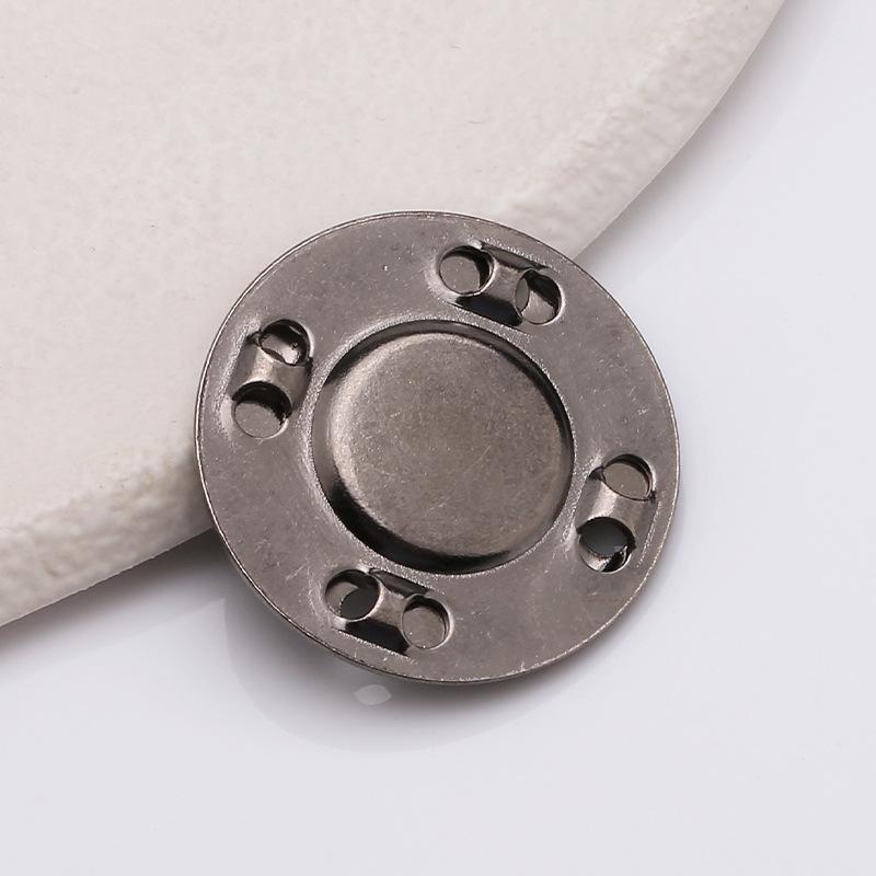 

1 пара цветных металлических магнитных застежек, круглые потайные пуговицы, магнитные застежки для пальто и курток, ультратонкие невидимые кнопки-защелки 12.5 MM темно-серого