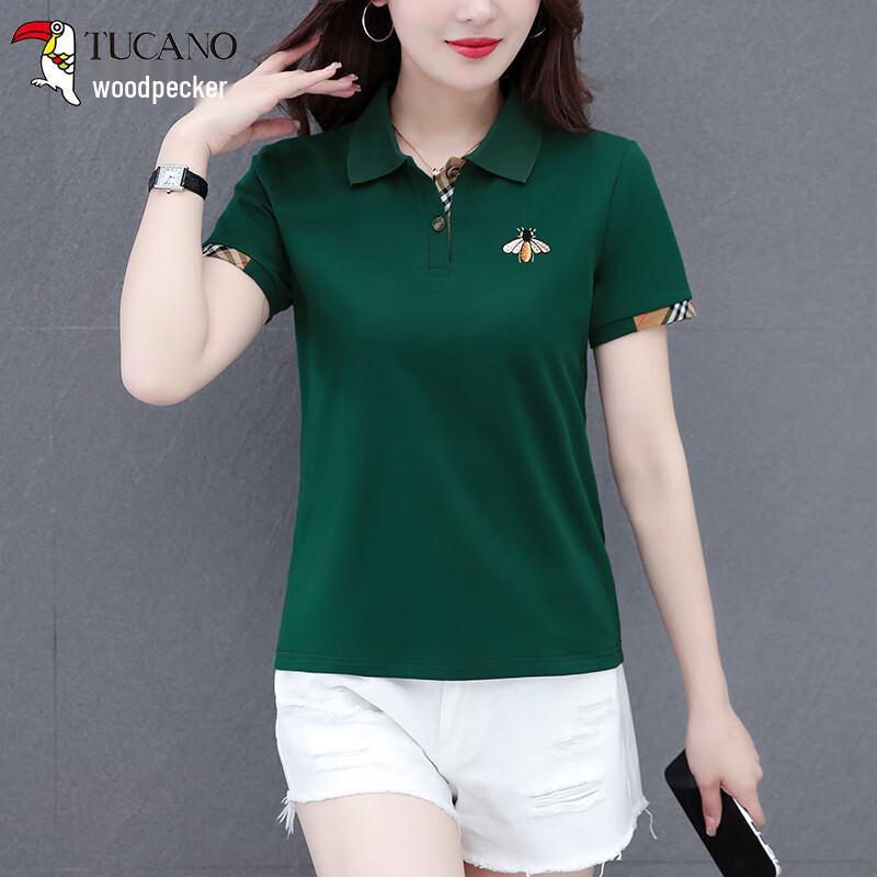 Женская летняя приталенная футболка-поло Woodpecker XXL