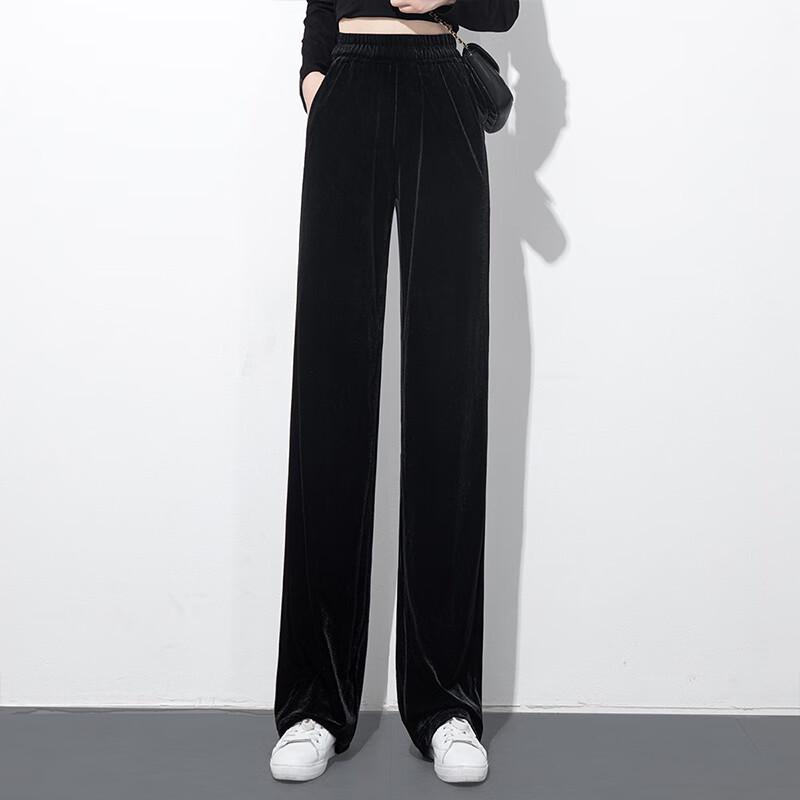 Women's High-Waist Drapey Wide-Leg Casual Pants