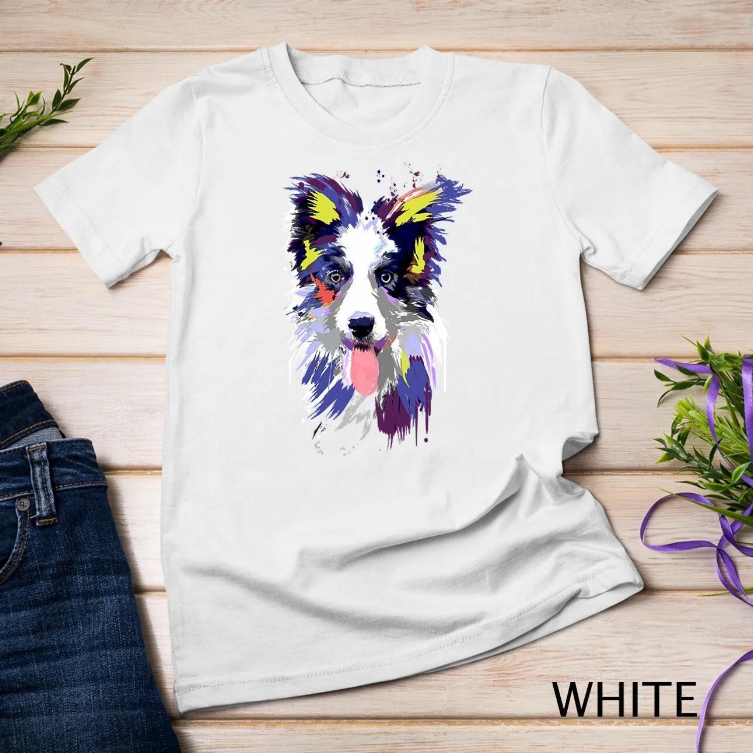 Art Splash Border Collie for Dog Owner T shirt XXXXXL белый