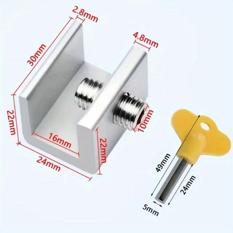 

4 PCS Window Lock Buckle Fixed Alloy Non Perforated Window Lock Buckle Anti Pinch Anti-theft Lock Buckle 4pcs