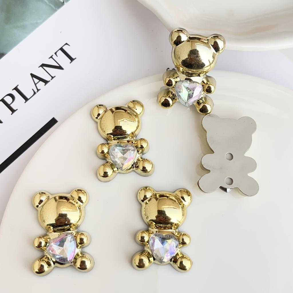 5 Mixed DIY Animal and Bear Flat Back Scrapbook Wedding Stickers Button Earrings Hair Accessories Jewelry Crafts Decorative Stic