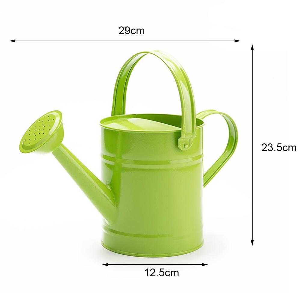 1.5L Metal Watering Can Iron Art Long Spout Water Can for Outdoor Garden Balcony Plants Green