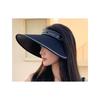 Women's summer sun protection visor hat, versatile for outdoor trips, large brim to cover the face, foldable bucket hat, UV protection beach hat