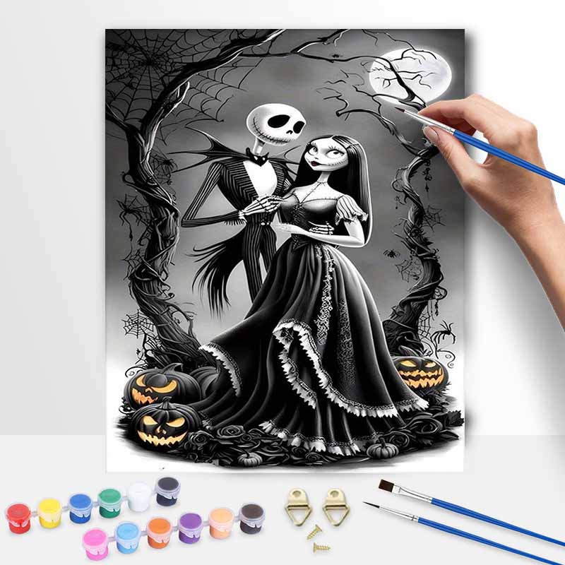 Disney Digital Oil Painting Nightmare Before Christmas Diy Coloring Handpainted Filling Home Decoration Gift for Couple Wall Art Decor