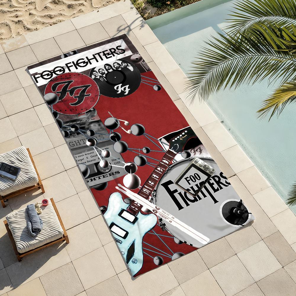 Rockband F-Foo F-Fighters Handtuch Trockentuch Badehandtuch Anwendbar für Leichtes Schwimmen Camping Yoga Strand Aus