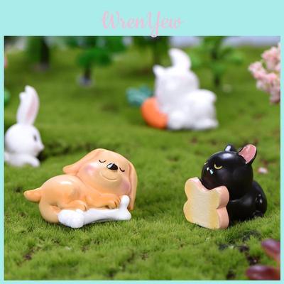 Cartoonstijl Hars Slapende Dieren Varken Konijn Kat Hond Miniatuur Beeldjes Voor Sprookjes Tuinen