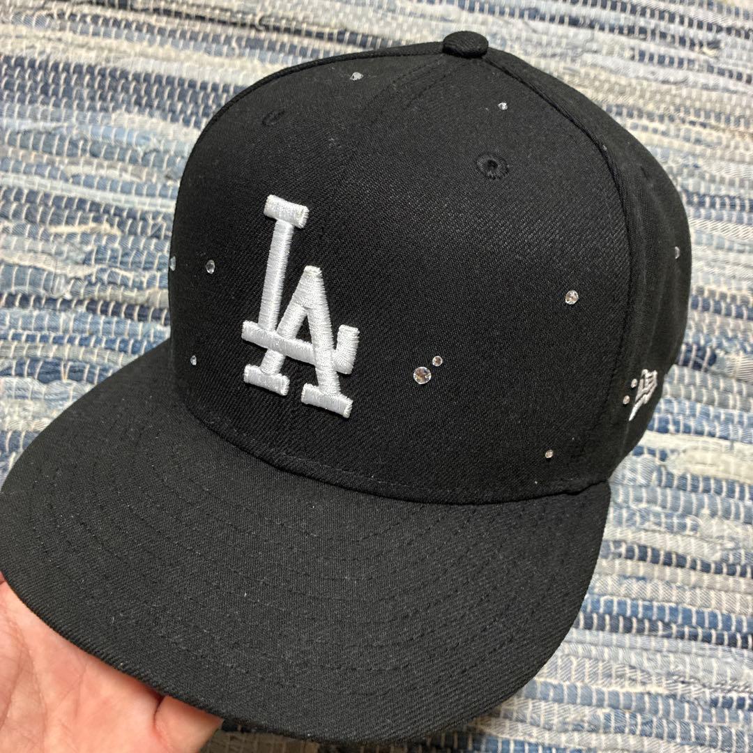 Used NEW ERA New Era LA Cap Black Rhinestone Y2K