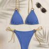Women's European & American Style Bikini Set Sexy Lace-Up Two-Piece Swimsuit for Beach Vacation