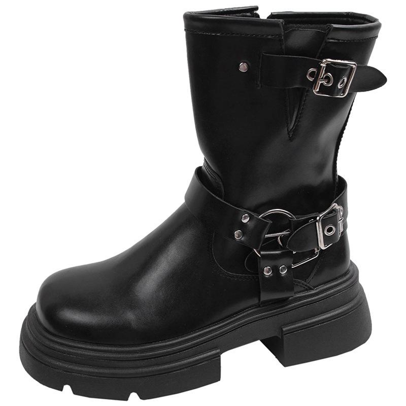 Fashion temperament, thick-soled high-end Martin boots for women's 2025 new summer height-increasing and thin British style short boots