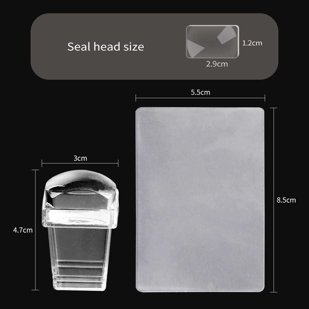 Jelly Silicone Stamp Set Mini Nail Stamper With Scraper Kit Manicure Tools DIY Stamping Nail Art Home Nails Accesories