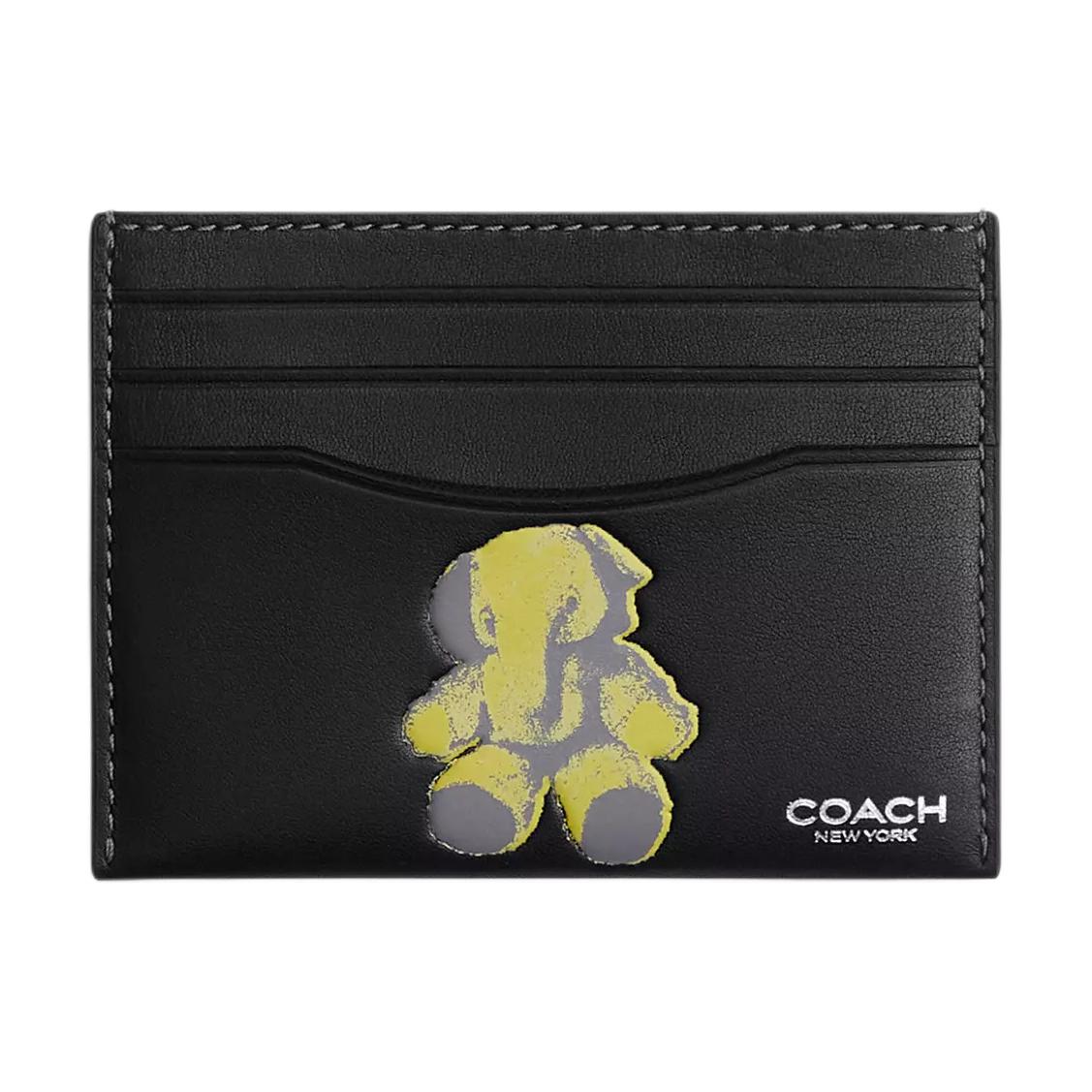 

Coach Ellie Elephant Pattern Leather Card Holder Men accessories Black CEE08-BLC Black