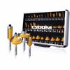 CSOOM Router and Trimmer Bit Solid Carbide Router with 6mm Woodworking Cutting Hex Wrench and Storage Case 35-Piece Set, Professional, Shaft, Tools,