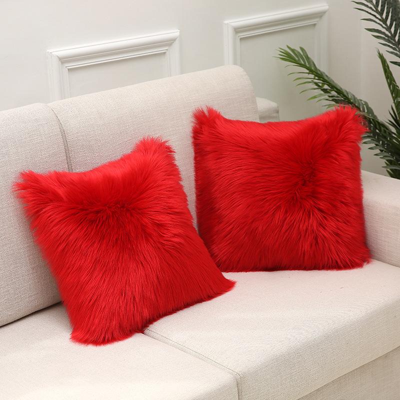 Hot Home Ins Nordic Imitation Wool Plush Sofa Pillow Case Pillow Case