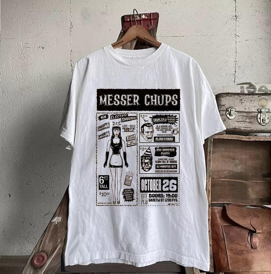 Футболка унисекс Messer Chups Band Dracula Размер S-5XL Подарок для фаната BT1952 S