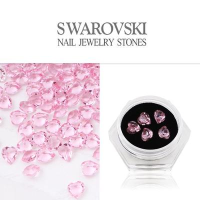 Heart V Light Rose Clear 5mm Fancy Stone 5pcs DSJ-4884-LR5