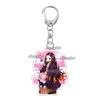 Anime Fashion Kamado Nezuko Cartoon Acrylic Keychain Pendant Charm Bag 5cm Jewelry Accessories Key Ring Gifts Toys for Friends