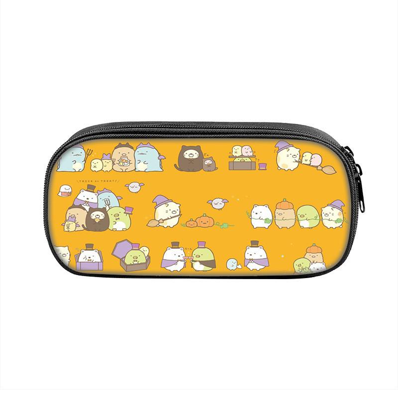 Sumikkogurashi Character Pencil Case With Large Capacity Nylon Storage Bag For Students
