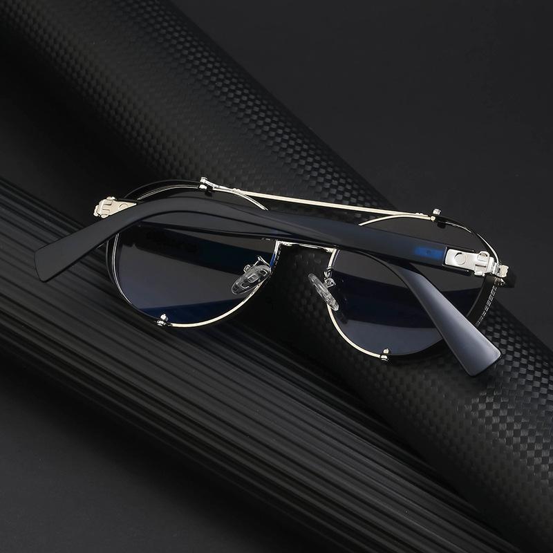 JYL TS Men's Steampunk - Retro Metal Double-Bridge Unisex Shades WF-2A553