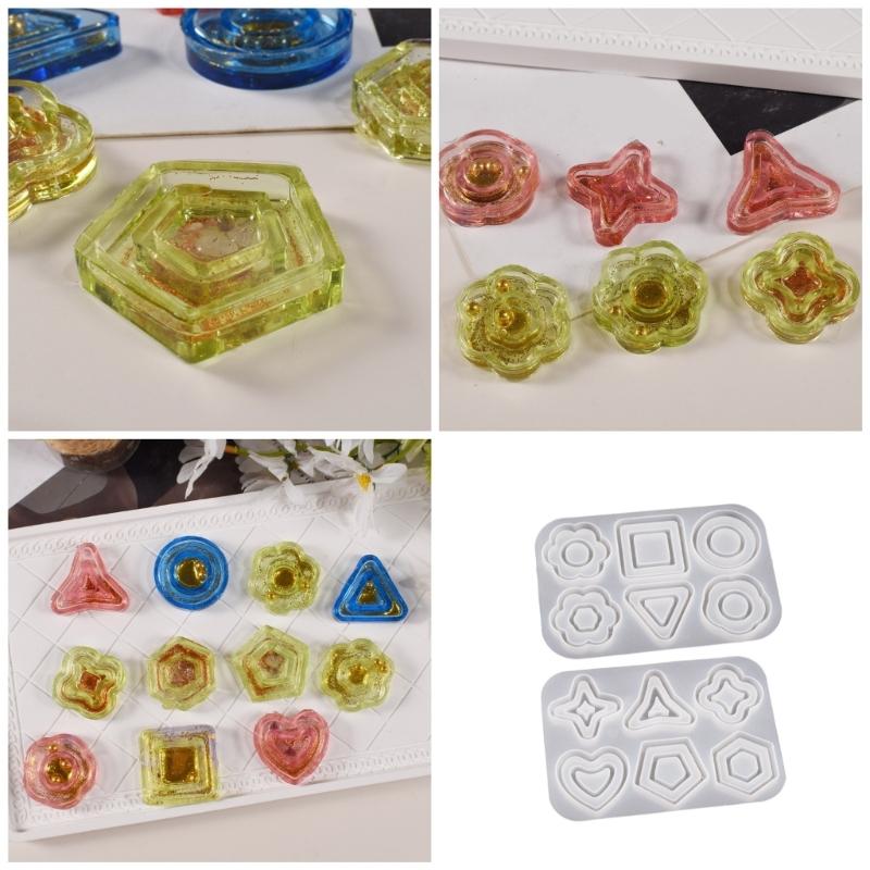 Keychain and Jewelry Crafting Molds Sturdy Silicone Pendant Molds for Epoxy Resin Shaker Charm and DIY Decorations