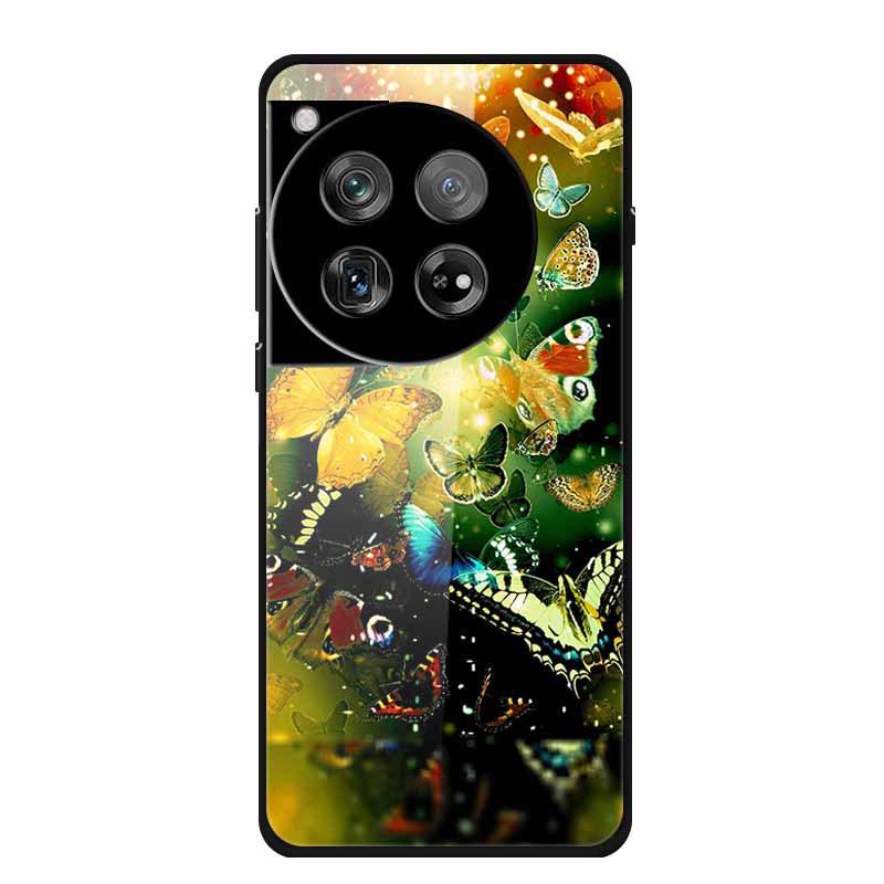Personalized Seven-Colored Tempered Glass Phone Case for OnePlus 12 - Unisex