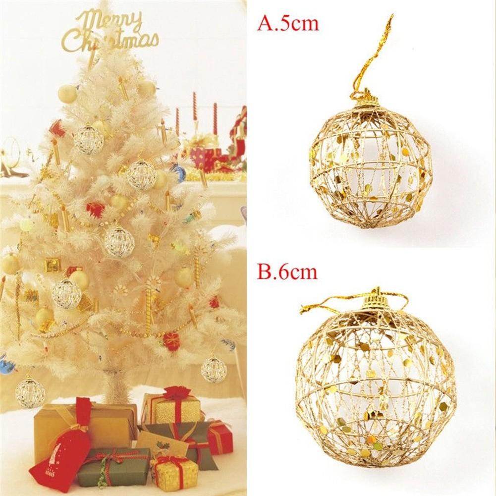 Hot Sale Brand New Christmas 6PCS Party Tree Baubles Decoration Gold Ball