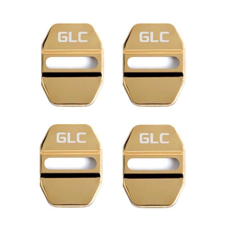 4pcs Car Buckle Door Lock Cover For MB Mercedes Benz AMG W203 W204 E300 GLE W168 W169 W176 W177 W205 W212 W213 styling PQRST1