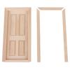 1/12 Dollhouse Miniature Wood External Door Unpainted Doll House Diy Accessories