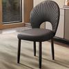 Modern Leather Dining Chair Restaurant Soft Backrest Stool INS Cream Style Makeup Chair Ergonomic Design Household Furniture