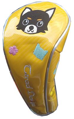 Golf Head Cover with Smile Agent Paw Print Embroidery for Fairway and for Toy Shiba Water Synthetic Leather Dogs, Utility, Cute, Chihuahua, Poodle,