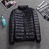 Herren Winterjacke Leichte Daunenjacken Tragbare Kapuzen-Pufferjacken Federdünne Parkas Winddichte Oberbekleidung Jacke
