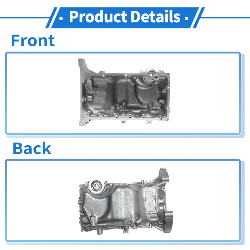 UXCELL 1 Pc No.264382 Engine Oil Pan for Honda Civic 2006-2011 Steel Silver Tone