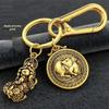 Fortune Keychain: Wealth-Attracting Pixiu & Zodiac Pendant for Road Safety
