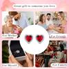 925 Silver Earrings Red Heart Diamond-studded Earrings Original Earring For Ladies Fashion Friend Party Daily Wear Gift
