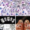 1440Pcs Crystal Ab Round Nail Art Rhinestones 2.0mm Flat Back Mixed Colors 3D Nail Decoration Art Accessories Rhinestones