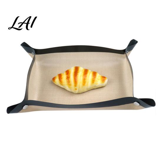 Baking Mats with Snap Buttons Transformable Snap‑Up Silicone Mat Multi‑Purpose Food Tray Heat‑Resistant Nonstick Pastry Rolling Sheet