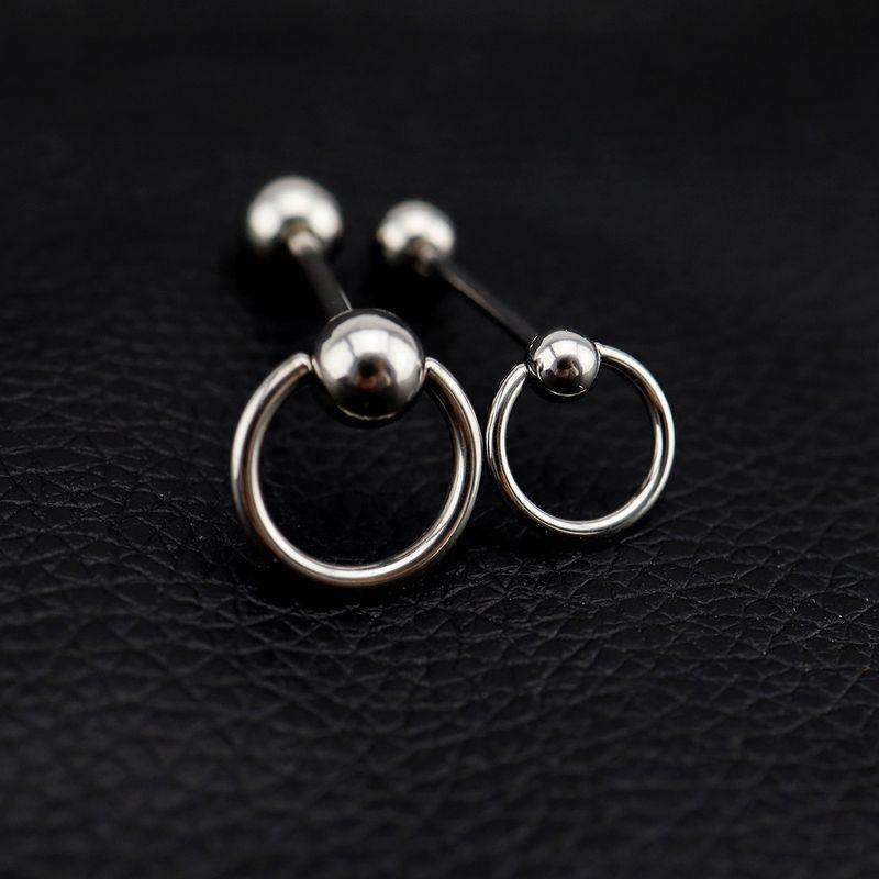Shinma European and American Fashion & Trend 316L Movable Ring Titanium Steel Tongue Pin Tongue Ring Tongue Nail Piercing Jewelry Men and Women