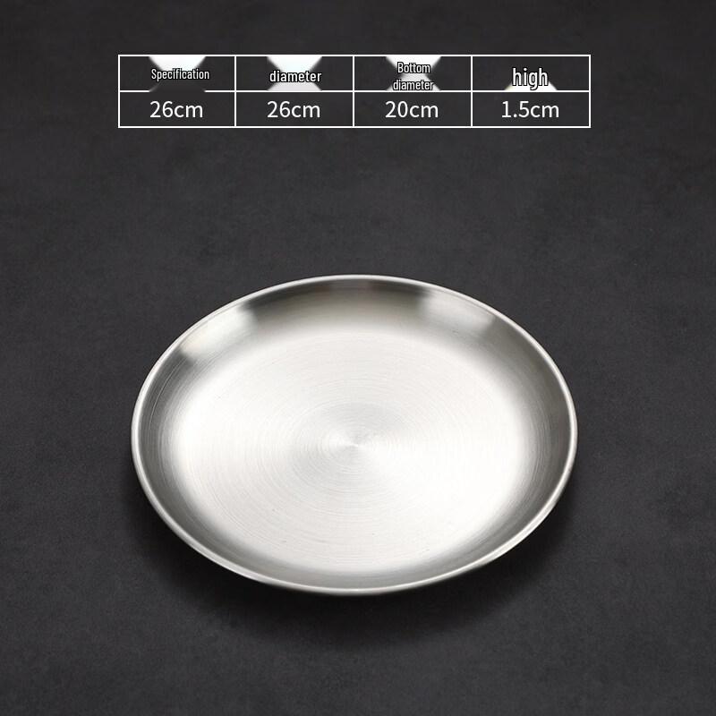 Korean Style Melamine Round Serving Plates (Pack of 10)