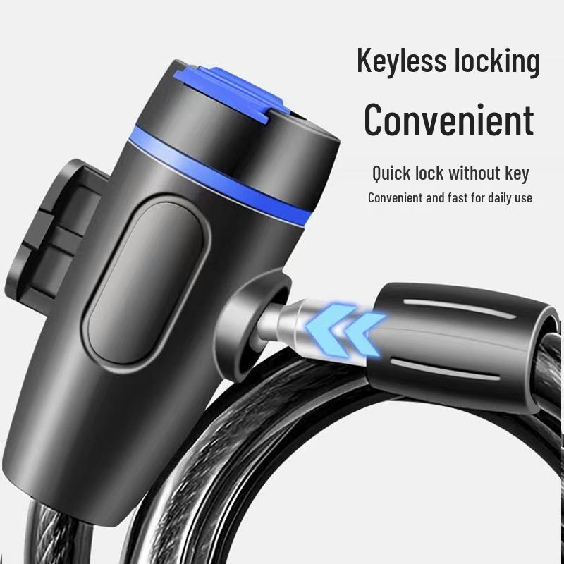 Keyless Anti-Theft Lock: Steel Chain for Mountain Bikes & Electric Scooters