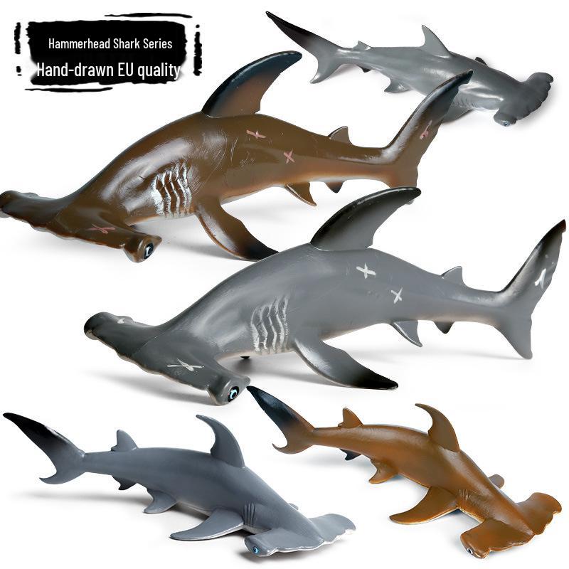Children's Solid Plastic Hammerhead Shark Underwater Model Toy